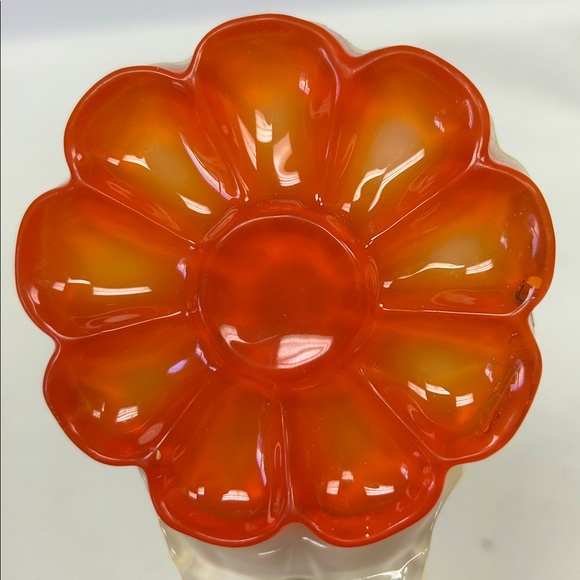 Vintage 1970’s lucite orange flower shaped 8” spoon rest - Picture 6 of 9